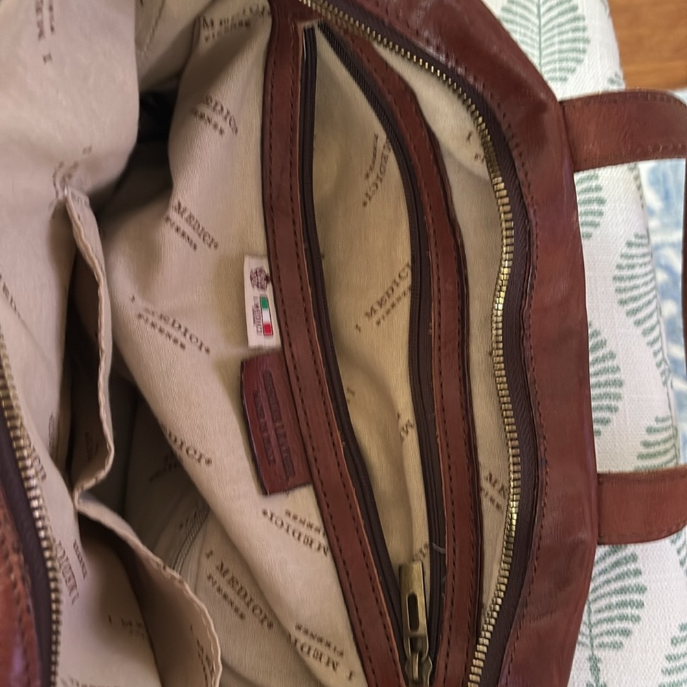 BROWN LEATHER BAGPACK - Picture 6 of 11